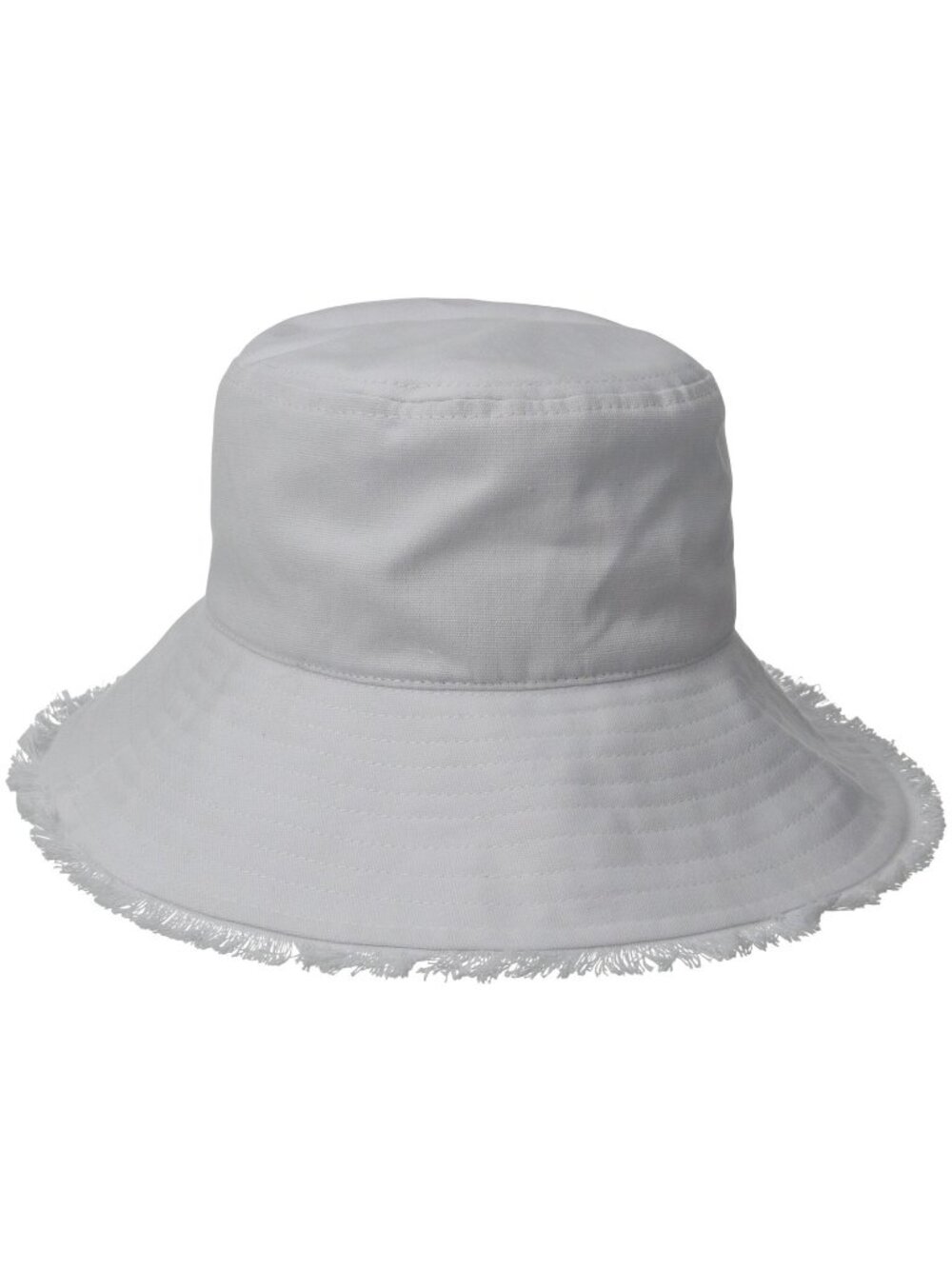 NWT Physician Endorsed Castaway Canvas Bucket Sun Hat Fringe 23PE00A21 White
